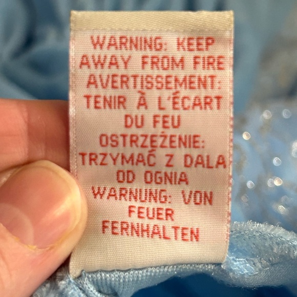 Princess Dress Blue With Cloak Faux Velvet/fur Size 11-12 Girls - Picture 8 of 15